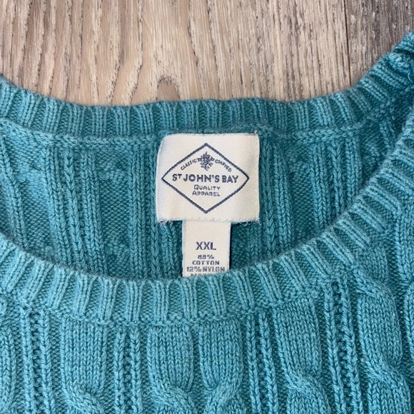 St John’s Bay Blue Knit Sweater - Picture 2 of 4